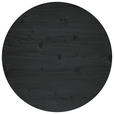 vidaXL lauaplaat, must Ø60x2,5 cm, männipuit