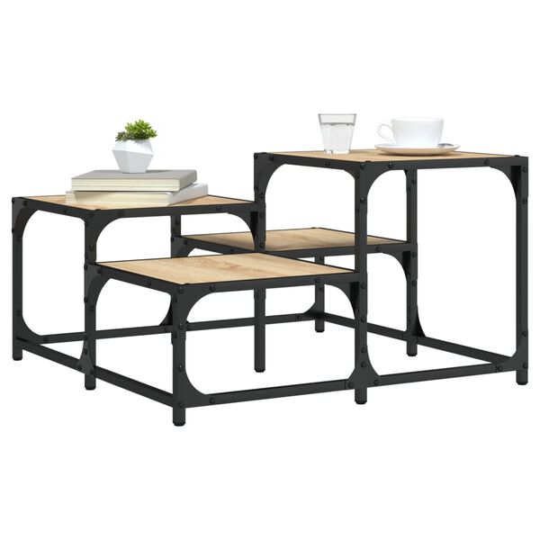 vidaXL kohvilaud, Sonoma tamm, 68 x 68 x 40 cm, tehispuit