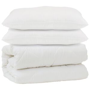 vidaXL Suletekk padjaga 3 pcs Valge Mikrofiiber