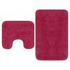 vidaXL vannitoamattide komplekt, 2-osaline, kangas, fuksia