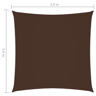 vidaXL oxford-kangast päikesepuri, kandiline, 3,6 x 3,6 m, pruun