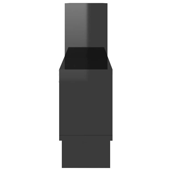 vidaXL autokujuline seinariiul, must, 82 x 15 x 51 cm, puitlaastplaat