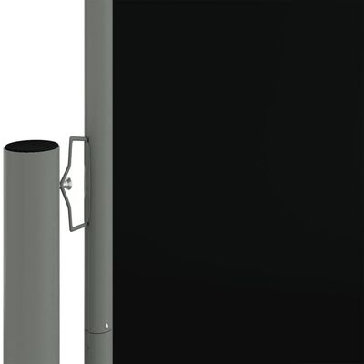 vidaXL lahtitõmmatav külgsein, must, 117 x 1200 cm