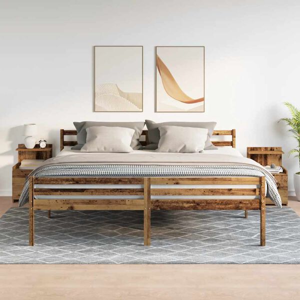 vidaXL &ouml;&ouml;kapid 2 tk 2 sahtliga, vana puit, 40 x 36,5 x 62 cm