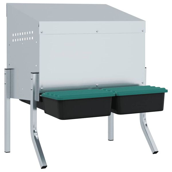 vidaXL kanade pesakast 2 sektsiooniga jalgadega, tsingitud terasest