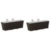 vidaXL Piire 2 pcs Must 50 x 17 x 17 cm Metall