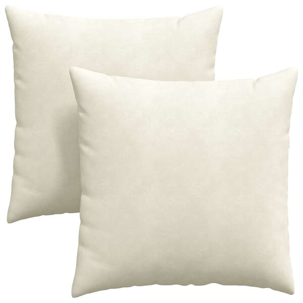 vidaXL Diivanipadjad 2 pcs cream 60 x 60 cm Korter kangas