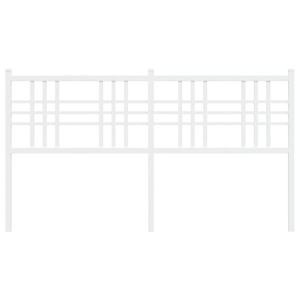 vidaXL metallist voodipeats, valge, 160 cm
