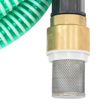 vidaXL imivoolik messingust ühendustega, roheline 1,1" 10 m PVC