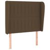 vidaXL voodipeats servadega, tumepruun, 103x23x118/128 cm, kangas