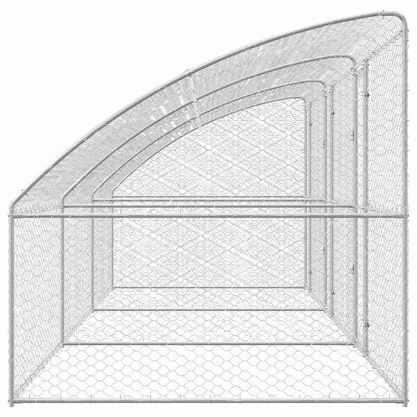 vidaXL Koerakuut 3 pcs H&otilde;bedane 6 x 2 x 2 m Tsingitud teras