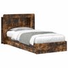 vidaXL Voodiraam ladustamisega Suitsutatud tamm 90 x 200 cm Tehispuit