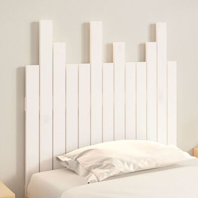 vidaXL seinale kinnitatav voodipeats, valge, 82,5x3x80 cm, männipuit
