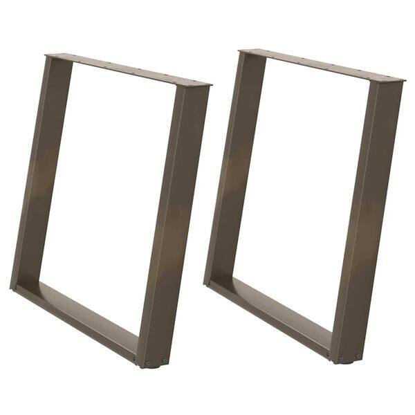 vidaXL s&ouml;&ouml;gilaua jalad U-kujulised 2 tk, naturaalne teras, 100 x (72&ndash;73) cm, teras