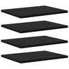 vidaXL Raamatute riiuli plaat 4 pcs Must 40 x 30 x 1,5 cm Tehispuit