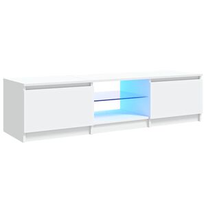 vidaXL telerialus LED-tuledega, valge, 140 x 40 x 36 cm