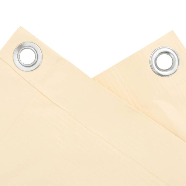 vidaXL r&otilde;du privaatsuskate, kreemjas, 400x75 cm, PVC