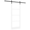 vidaXL Libisev uks ORKDAL Valge 93 x 232 cm Soe m&auml;nnipuit ja klaas