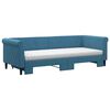 vidaXL diivanvoodi väljatõmmatava osaga, sinine, 80x200 cm, samet