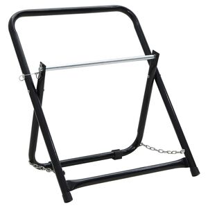 vidaXL kastmisvooliku alus, 48 cm, 45 kg, must, pulberv&auml;rvitud teras