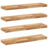 vidaXL ujuvad riiulid 4 tk 80 x 20 x 4 cm &otilde;liviimistlusega t&auml;ispuit, akaatsia
