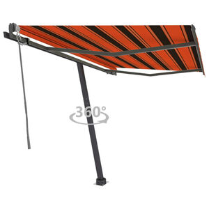 vidaXL iseseisev automaatne varikatus 300 x 250 cm, oranž/pruun
