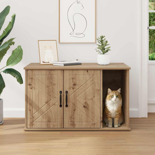 vidaXL Kassi Maja Artisani tamme 85 x 55 x 50 cm Tehispuit