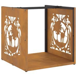 vidaXL Küttepuude riiul 40x40x40 cm ilmastikukindel teras