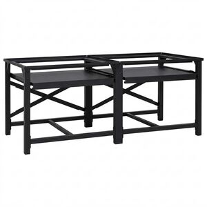 vidaXL Pesumasina pedestal 2 tk Must 120 x 56 x 52 cm Teras
