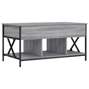 vidaXL kohvilaud, hall Sonoma tamm, 100x55x50 cm, tehispuit ja metall