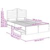 vidaXL Voodi raam sahtliga Suitsetatud tamm 135 x 190 cm Inseneripuit