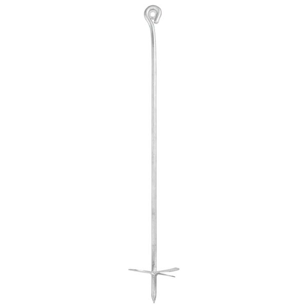 vidaXL maa-ankrud 4 tk 10 x 60 cm tsingitud metall