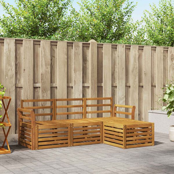 vidaXL Diivanikomplektid 4 pcs Neutraalne Tugev akatsiapuu