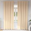 vidaXL Kardinad r&otilde;ngastega 2 pcs cream 225 x 140 cm Pol&uuml;ester