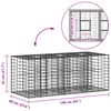 vidaXL Gabioni t&otilde;stetud voodi H&otilde;bedane 140 x 60 x 55 cm Tsinkteras