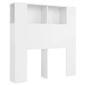 vidaXL peatsiga kapp, valge, 100 x 18,5 x 102,5 cm