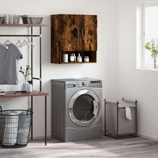 vidaXL seinakapp, suitsutatud tamm, 60 x 31 x 70 cm, tehispuit