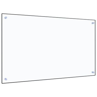 vidaXL köögi pritsmekaitse, läbipaistev, 100 x 60 cm, karastatud klaas
