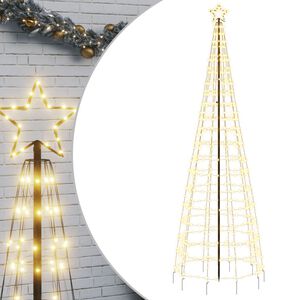 vidaXL LED-j&otilde;ulupuu naeltega, 570 LEDi, soe valge, 300 cm