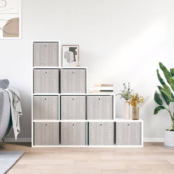 vidaXL kokkupandavad hoiukarbid 10 tk, pruun, 32x32x32 cm, kangas