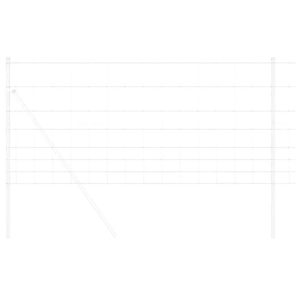 vidaXL Karjamaa-aed H&otilde;bedane 25 x 1 m Tsingitud teras