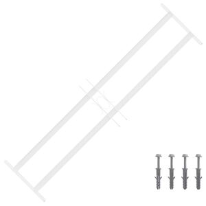 vidaXL Kaitsegrill akende jaoks 2 risttalaga 3 pcs 63-114 cm