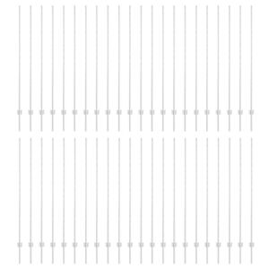 vidaXL Aiapostid 88 pcs Hõbedane 200 cm Teras