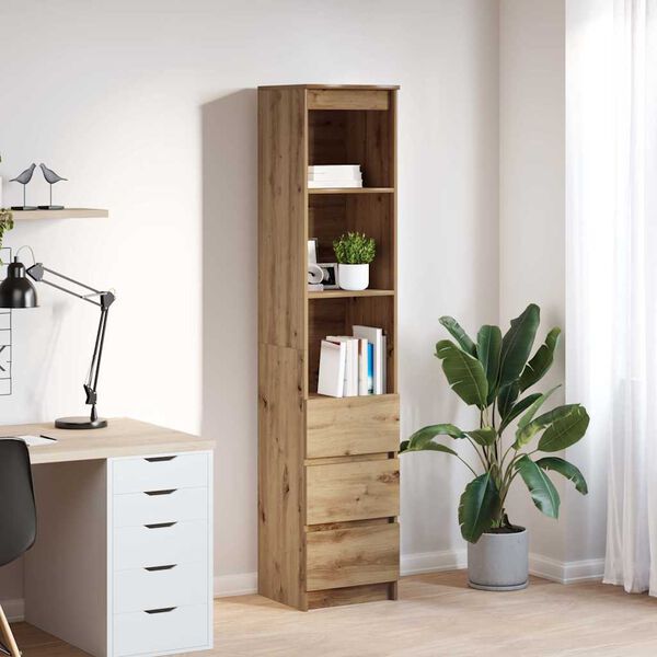 vidaXL Highboard Artisan Oak 37,5x35x180 cm Engineered Wood