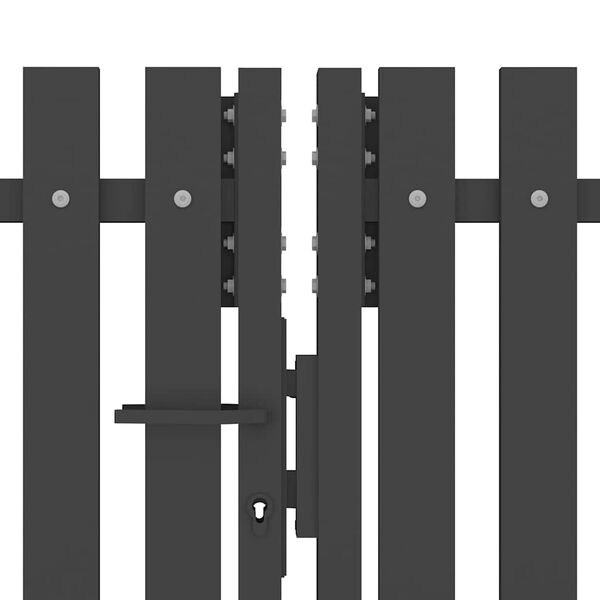 vidaXL aiavärav, terasest, 400 x 200 cm, antratsiithall