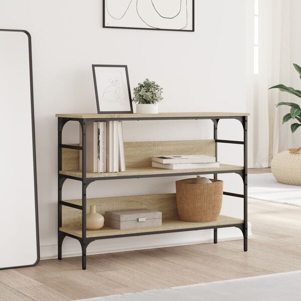 vidaXL konsoollaud, Sonoma tamm, 100x32x75 cm, tehispuit