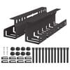 vidaXL Kabli haldamise tray laua all 2 tk Must 43 x 9 x 11 cm Teras