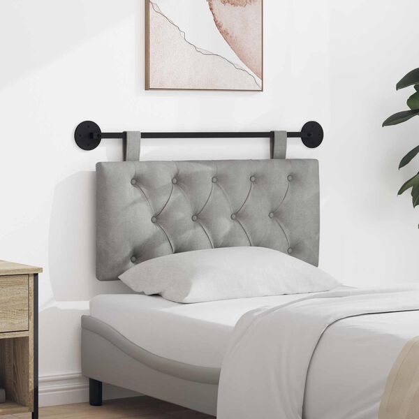 vidaXL Rippuv Peatoe Seinale kinnitatav Helehall 90 x 55 x 7 cm Samet