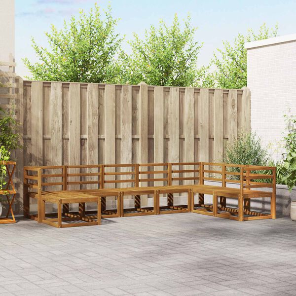 vidaXL V&auml;li diivanikomplekt padjaga 8 pcs Looduslik ja antriit