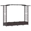 vidaXL T&otilde;stetud Padi Kase ja Katusega Pruun 207 x 40 x 123 cm PP
